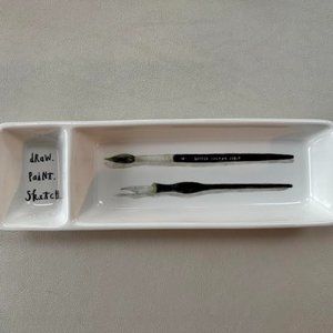 Rae Dunn ceramic pen, pencil, brush holder